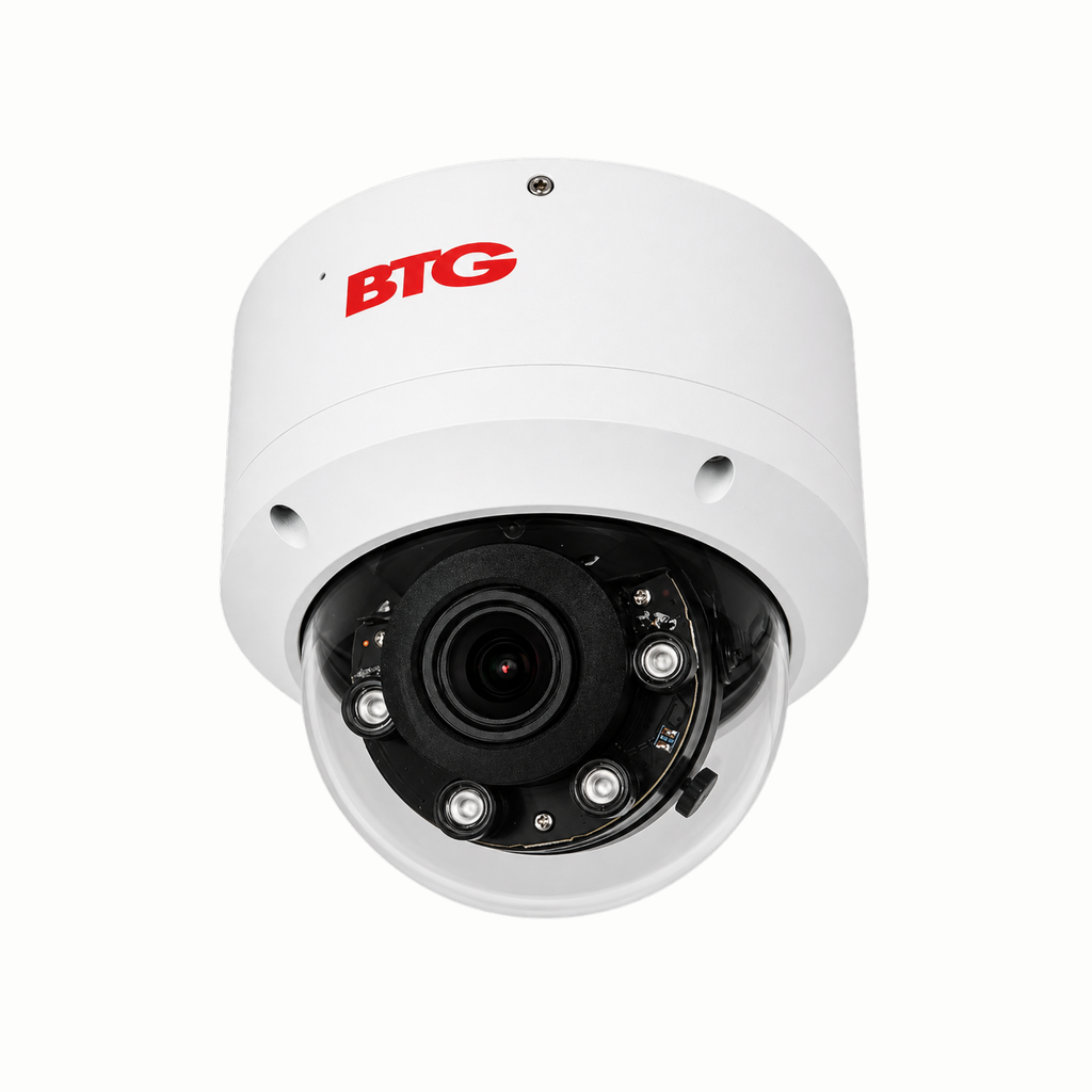 5MP 2.8-12mm Varifocal Lens Vandal-Proof Dome Camera with Audio