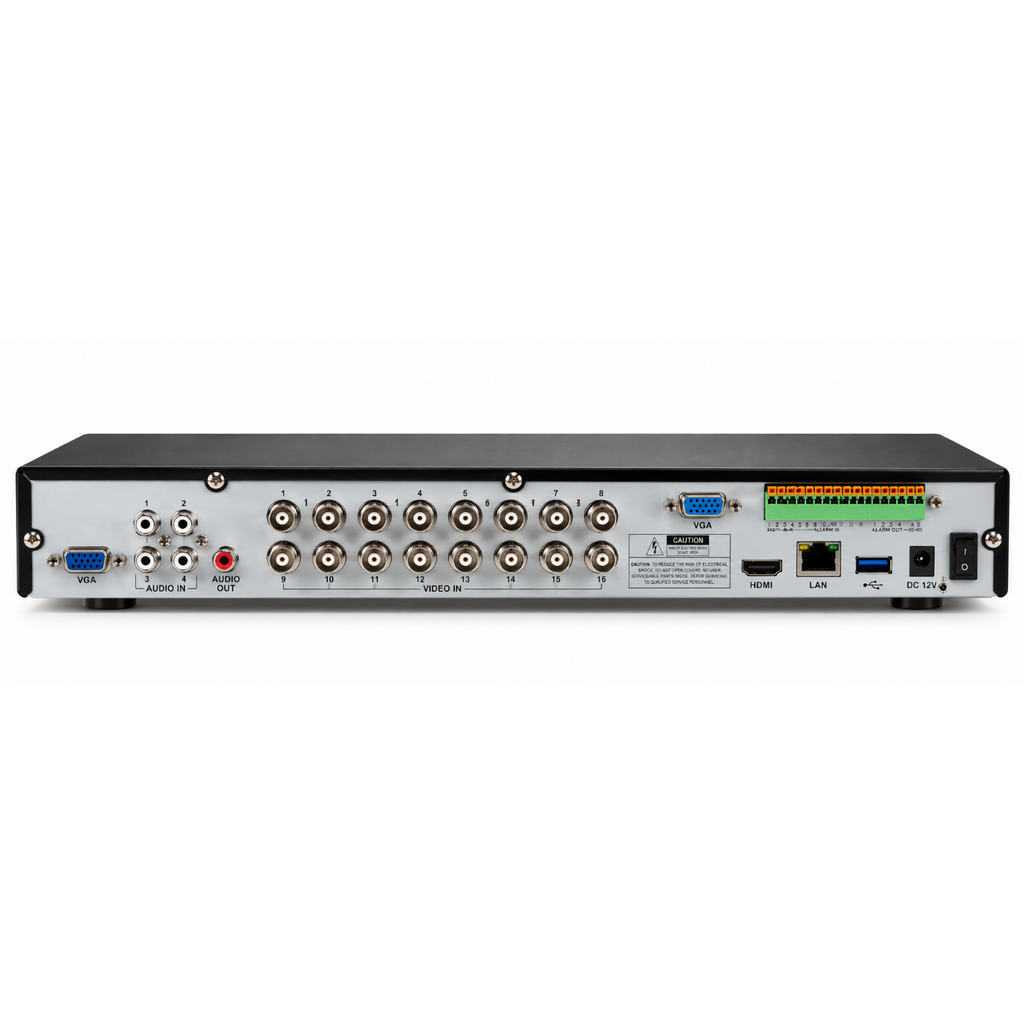 16-Channel Hybrid 5MP DVR | SVR9516HAI – Bolide Technology Group