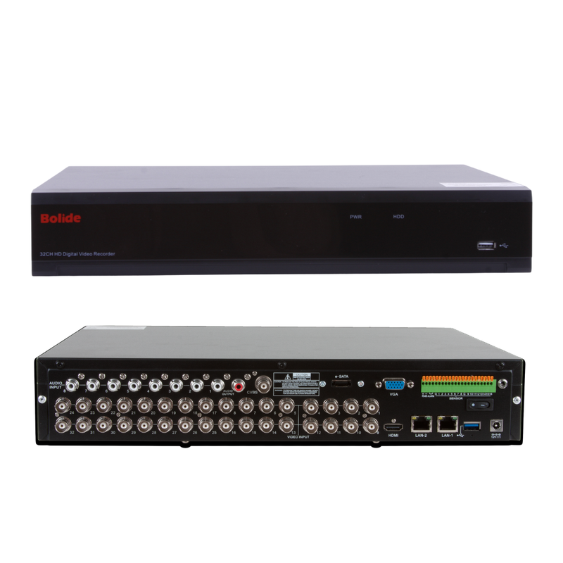 32-Channel Hybrid H.264 5MP Lite DVR with Control Over Coax | SVR9532H/NDAA