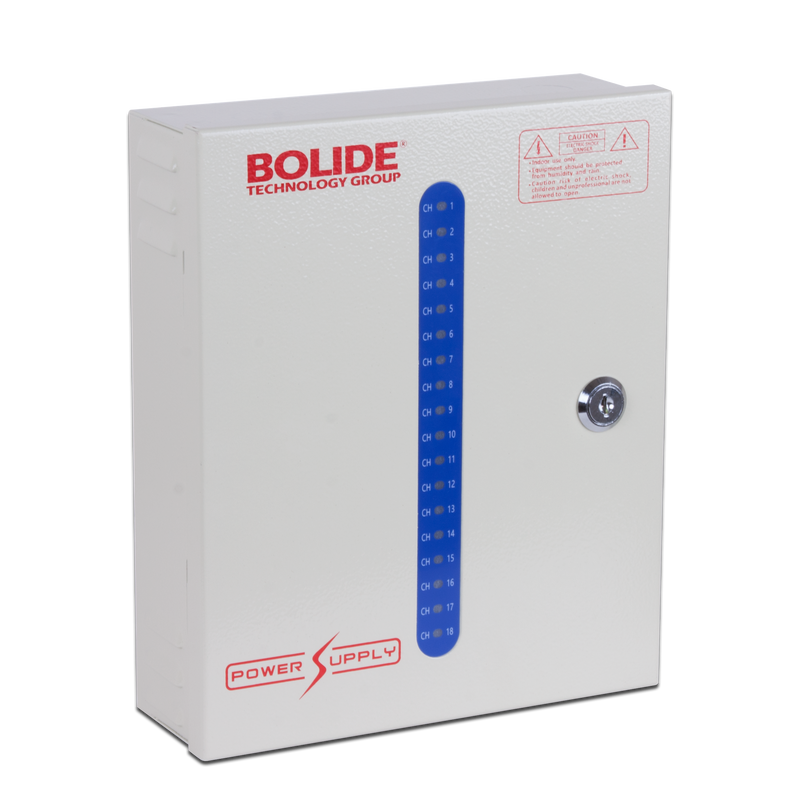 12VDC Regulated Power Supply.  18 Output, 10 Amp, 4pc per case | BP0050/18-10-White