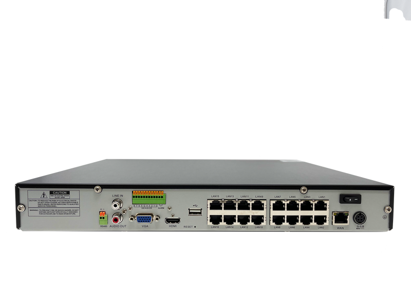16-Channel with 16-Port POE, iPac AI Enabled | BN-NVR/16NX-S/NDAA