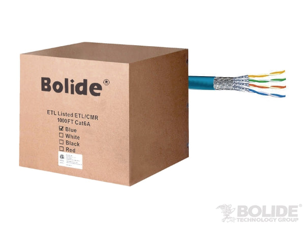 ETL CMR Rated Solid Copper Cat6A Cable | BP0033/CAT6A/CMR-BLUE | Bolide technology group | San dimas, california